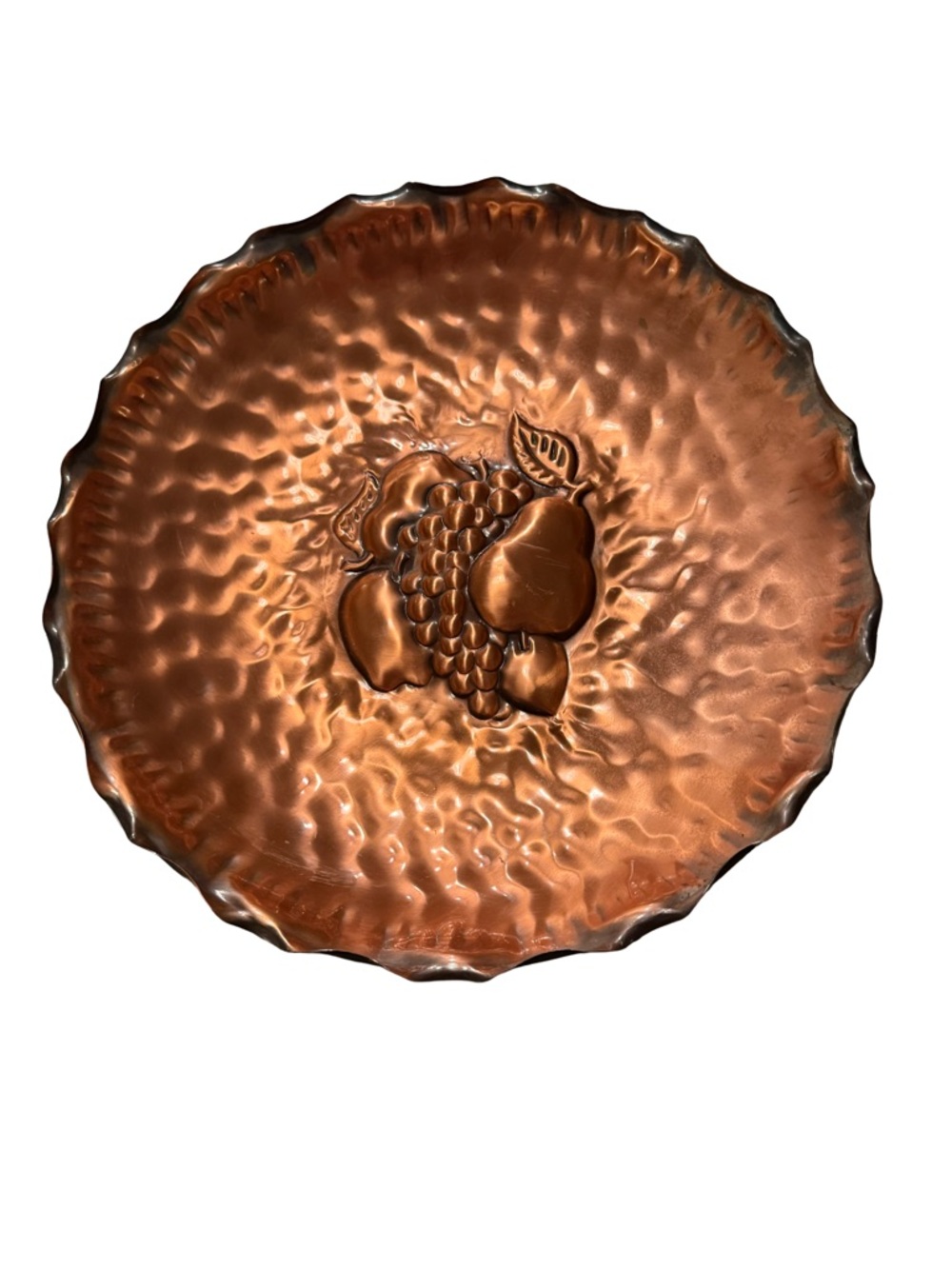 Vintage Gregorian Decorative Hammered Copper Fruit Bowl